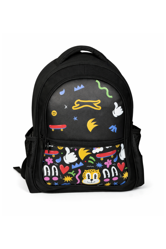 Slazenger Lisanslı 3’lü Figürlü Okul Seti Siyah – Okul Çantası, Beslenme Çantası ve Kalemlik