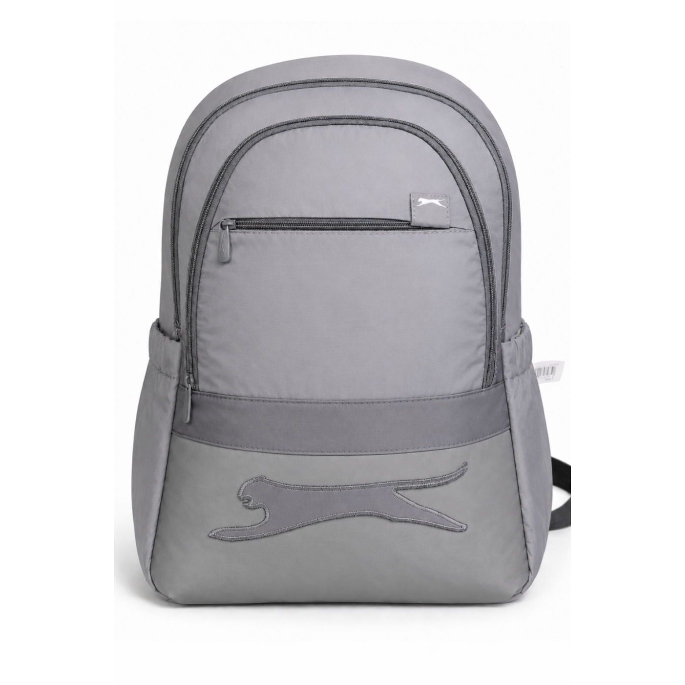 Slazenger Paraşüt Kumaş 4 Bölmeli Laptop Gözlü Sırt Çantası - Gri Nakış Logolu Su Geçirmez Okul Çantası