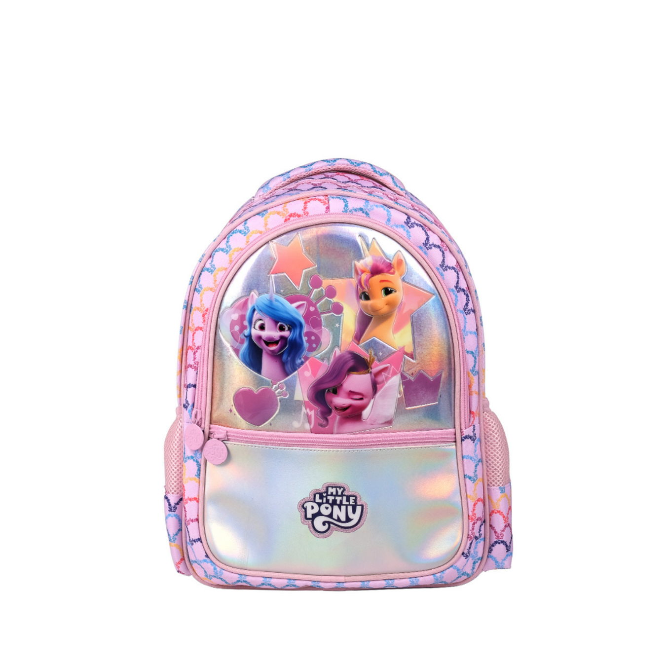 My Little Pony Lisanslı Çok Bölmeli Pembe Holografik Orijinal Okul çantası