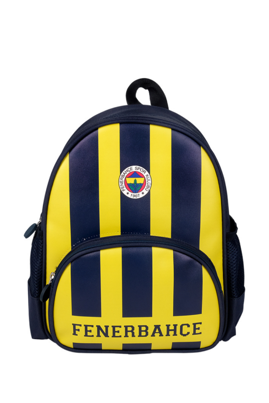 Fenerbahçe Lisanslı Sarı Lacivert Orijinal Suni Deri Anaokulu çantası