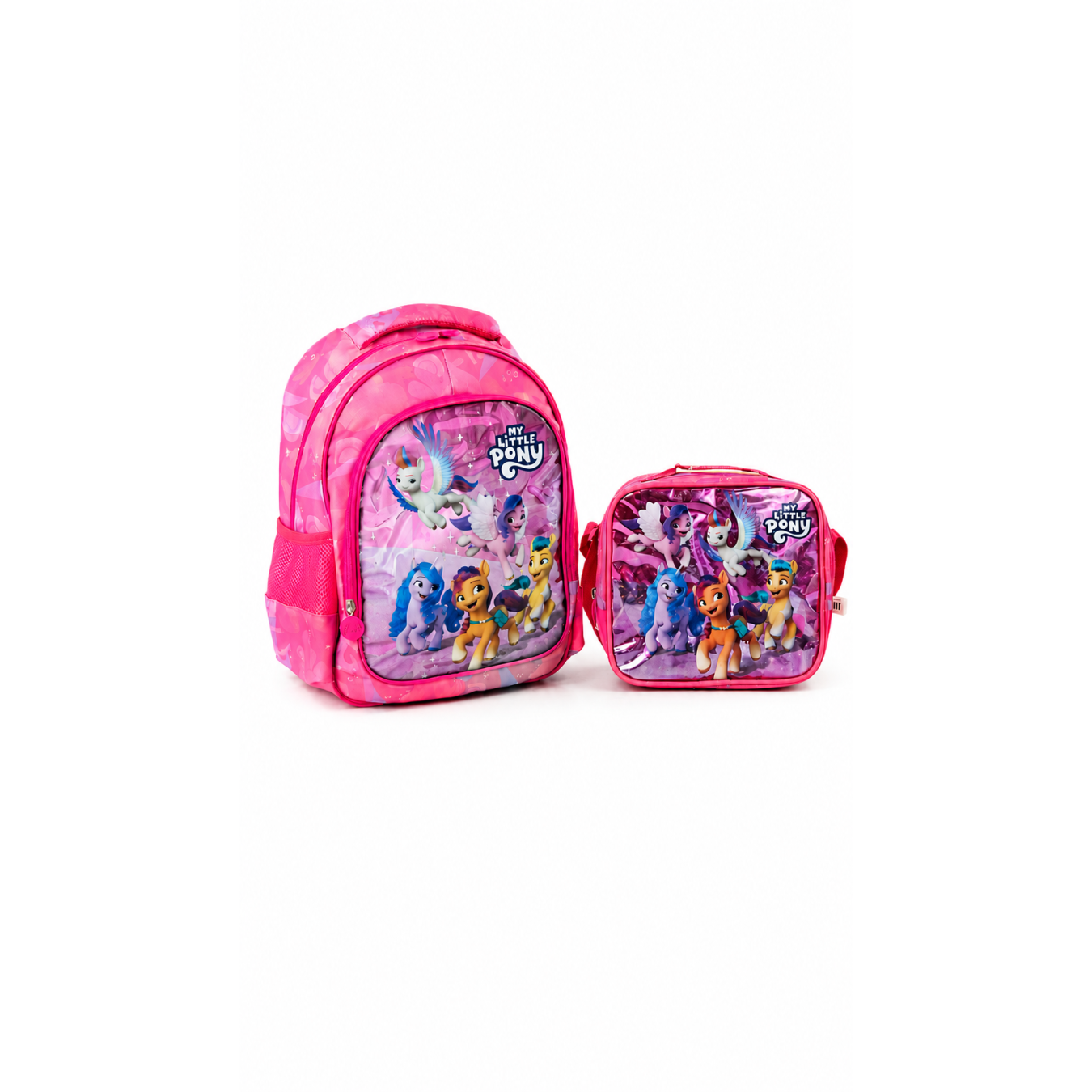 My Little Pony Lisanslı Okul Çantası ve Beslenme Çantası İkili Okul Seti Pembe Desenli