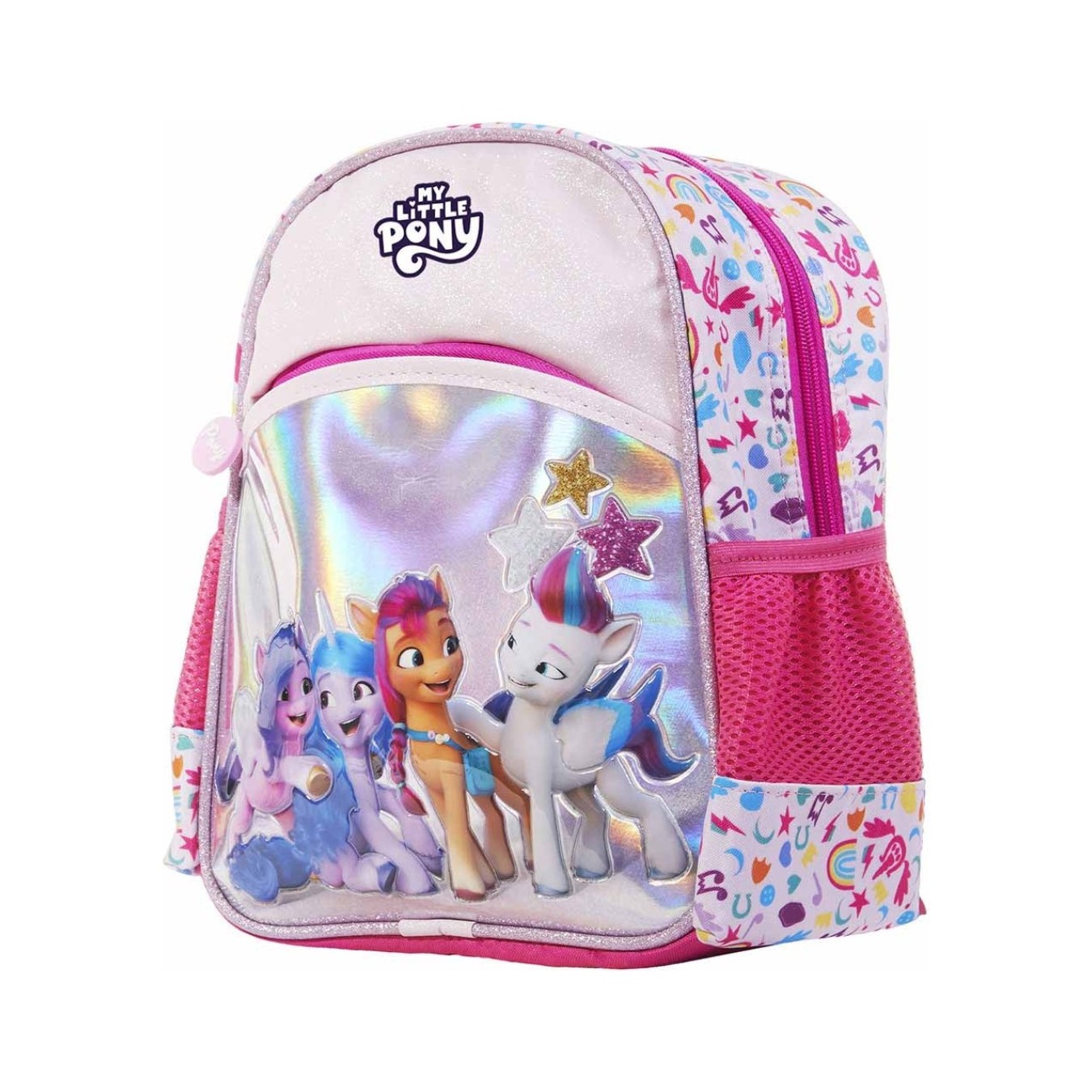 My Little Pony Lisanslı Anaokulu Çantası ve Beslenme Çantası İkili Okul Seti Pembe Simli