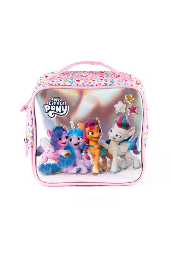 My Little Pony Lisanslı Okul Çantası ve Beslenme Çantası İkili Okul Seti Pembe Simli