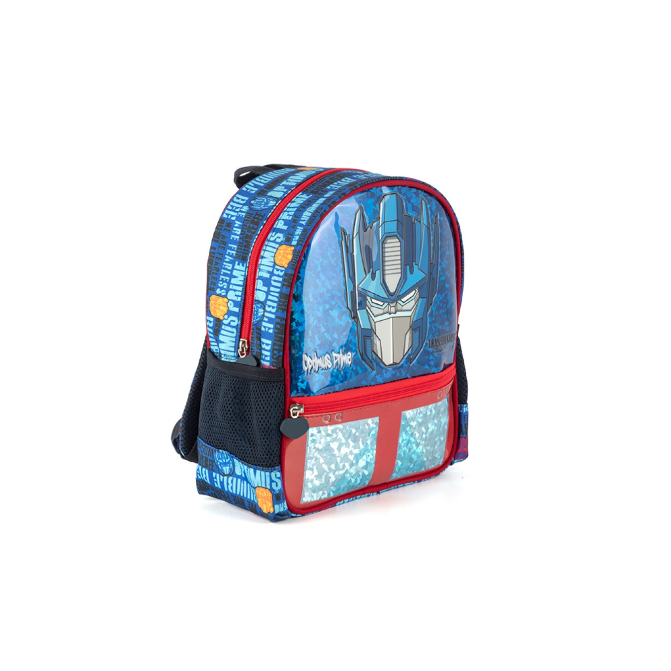 Transformers Optimus Prime Lisanslı PVC Ön Panelli Anaokulu Çantası ve Beslenme Çantası İkili Okul Seti Mavi