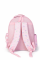 ME TEAM Pembe Kedi ve Kristal Desenli İlkokul Çantası ve Beslenme Çantası İkili Okul Seti Pembe