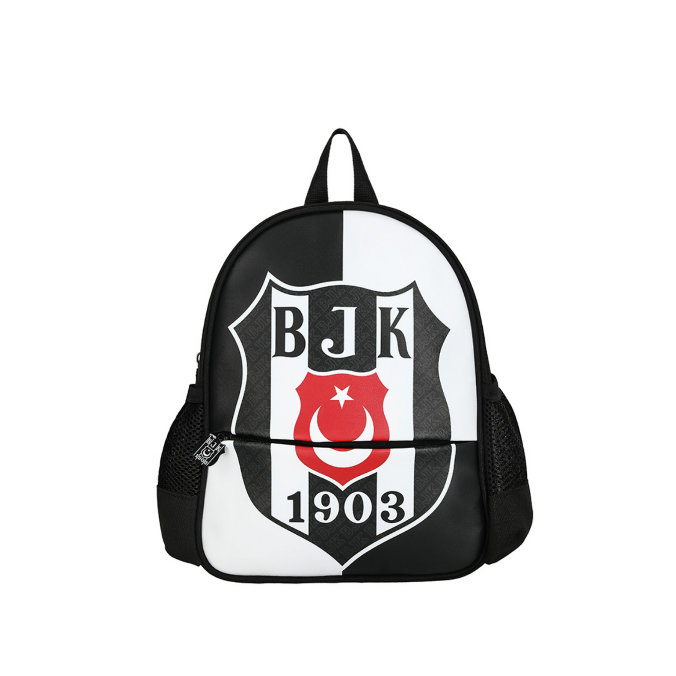 Beşiktaş Lisanslı Siyah Beyaz Orijinal Suni Deri Anaokulu çantası
