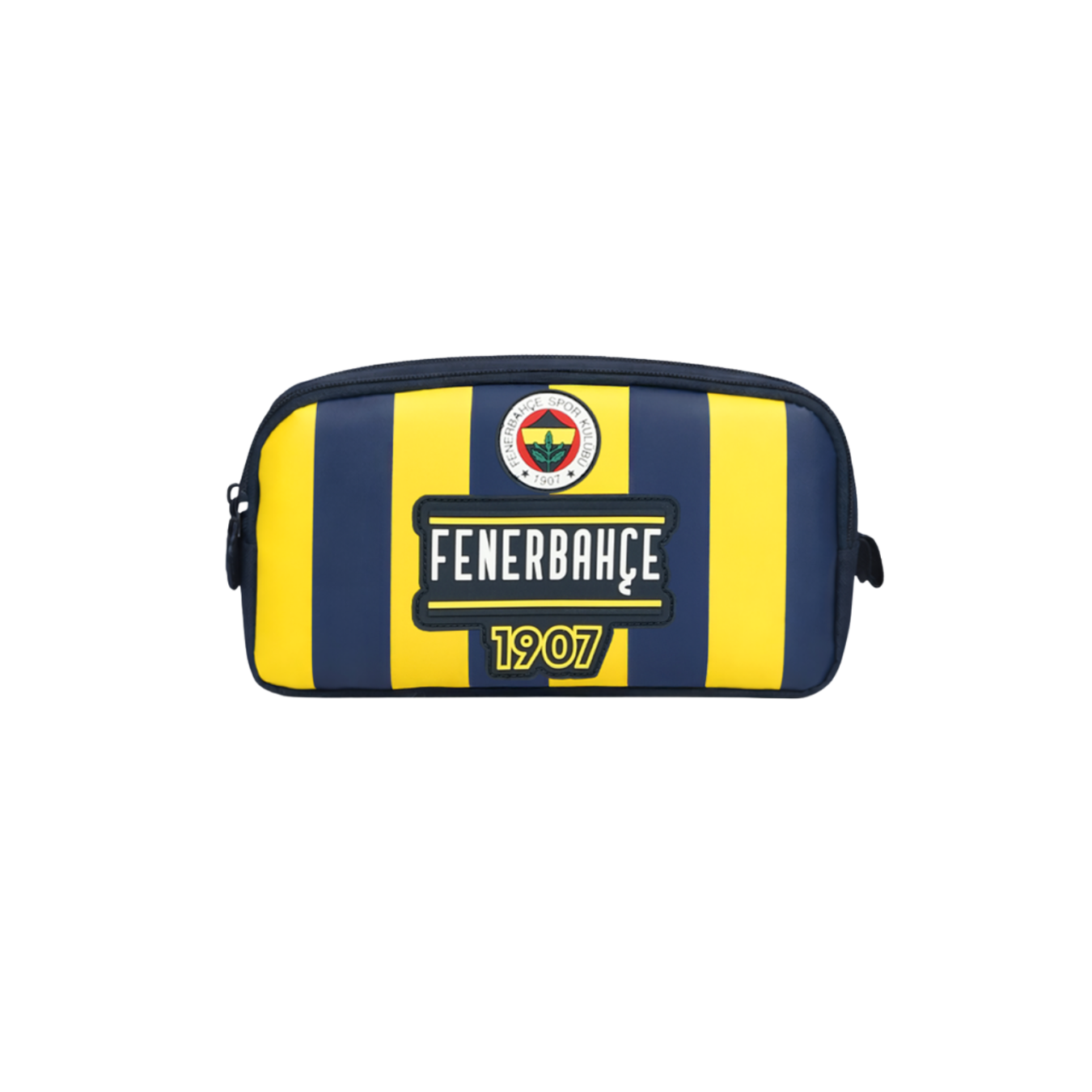 Fenerbahçe Lisanslı Kalemlik - Çubuklu Tasarım 2 Bölmeli Kalem Çantası
