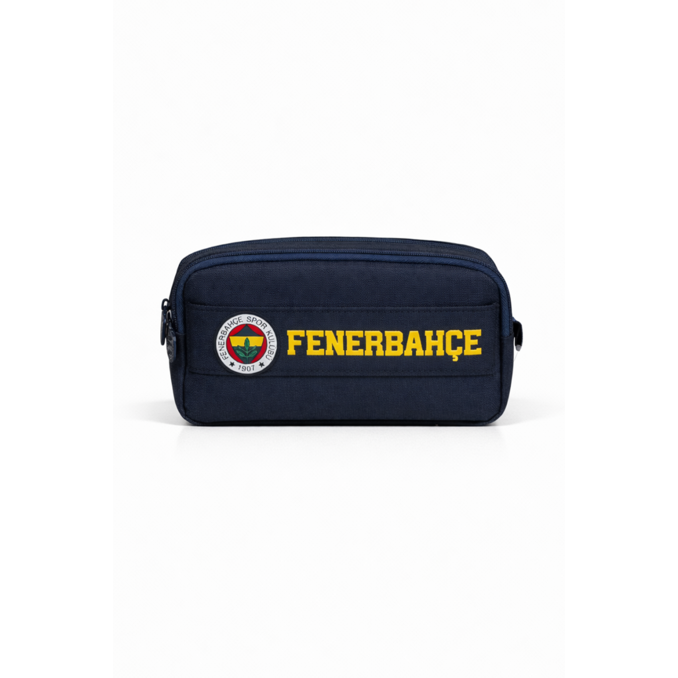 Fenerbahçe Lisanslı Su İtici Özellikli Lacivert Kalemlik- İki Bölmeli & Rubber Logolu Kalem Çantası