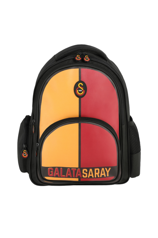 Galatasaray Lisanslı Parçalı Sarı kırmızı Orijinal Suni Deri Okul çantası