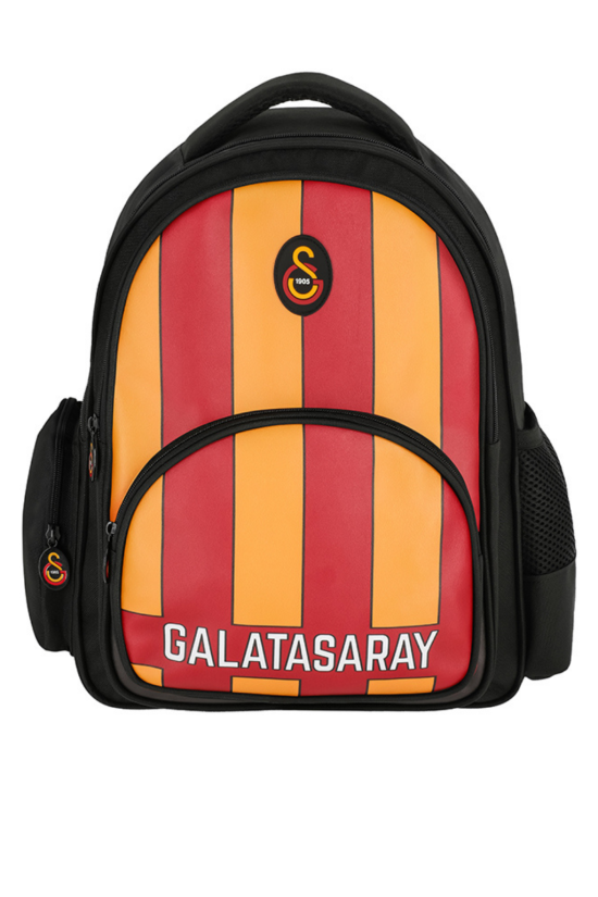 Galatasaray Lisanslı Çok Bölmeli Sarı kırmızı Orijinal Suni Deri Okul çantası