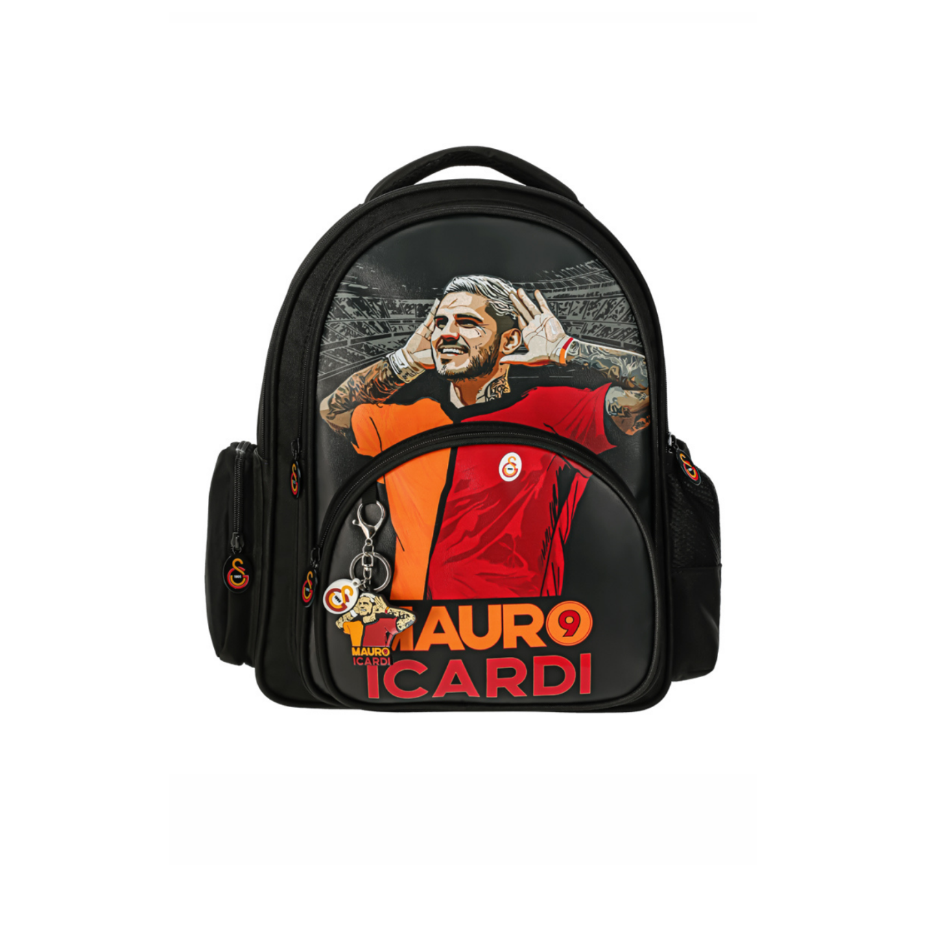 Galatasaray Lisanslı Mauro İcardi'li Siyah Orijinal Okul çantası