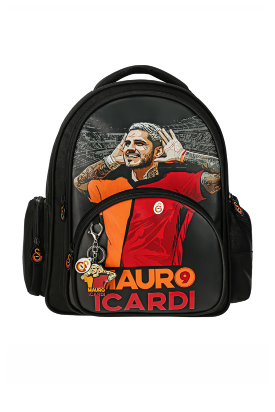 Galatasaray Lisanslı Mauro İcardi'li Siyah Orijinal Okul çantası
