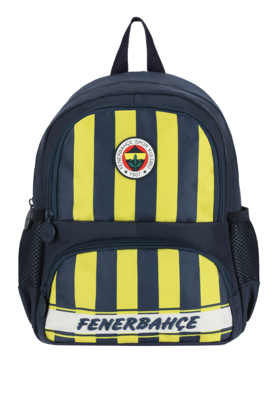 Fenerbahçe Lisanslı Çubuklu Sarı Lacivert Orijinal Anaokulu çantası