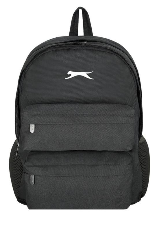 Slazenger Lisanslı Logolu Sırt Çantası - Siyah 4 Bölmeli Okul Çantası