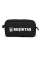 Beşiktaş Lisanslı Siyah Arma ve Yazı Detaylı Kalemlik - Çift Bölmeli Spor Kalem Çantası