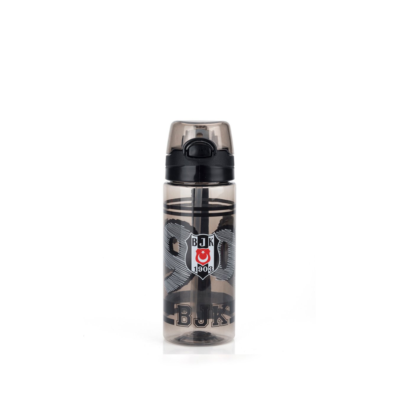 Beşiktaş Lisanslı 500ml Pipetli Kilitli Kapaklı Siyah Matara - Orijinal BJK Taraftar Suluk