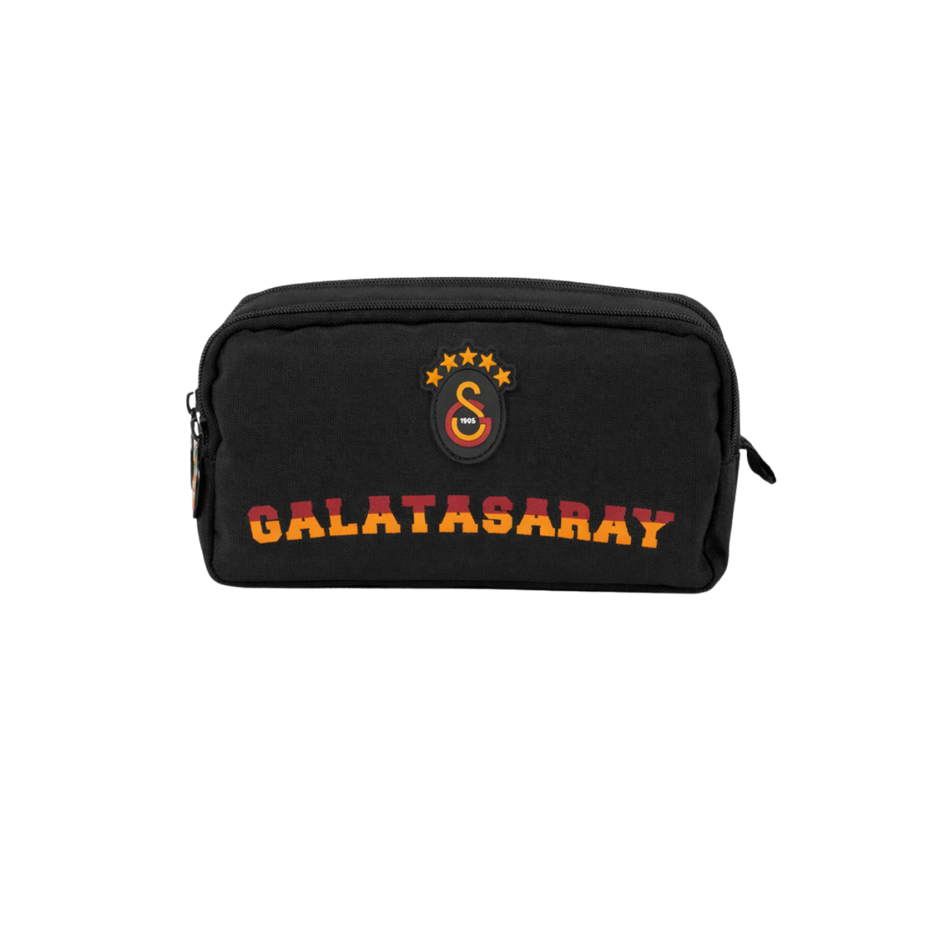 Galatasaray Lisanslı 5 Yıldızlı Kalemlik - Siyah Sarı Kırmızı 2 Bölmeli Kalem Kutusu