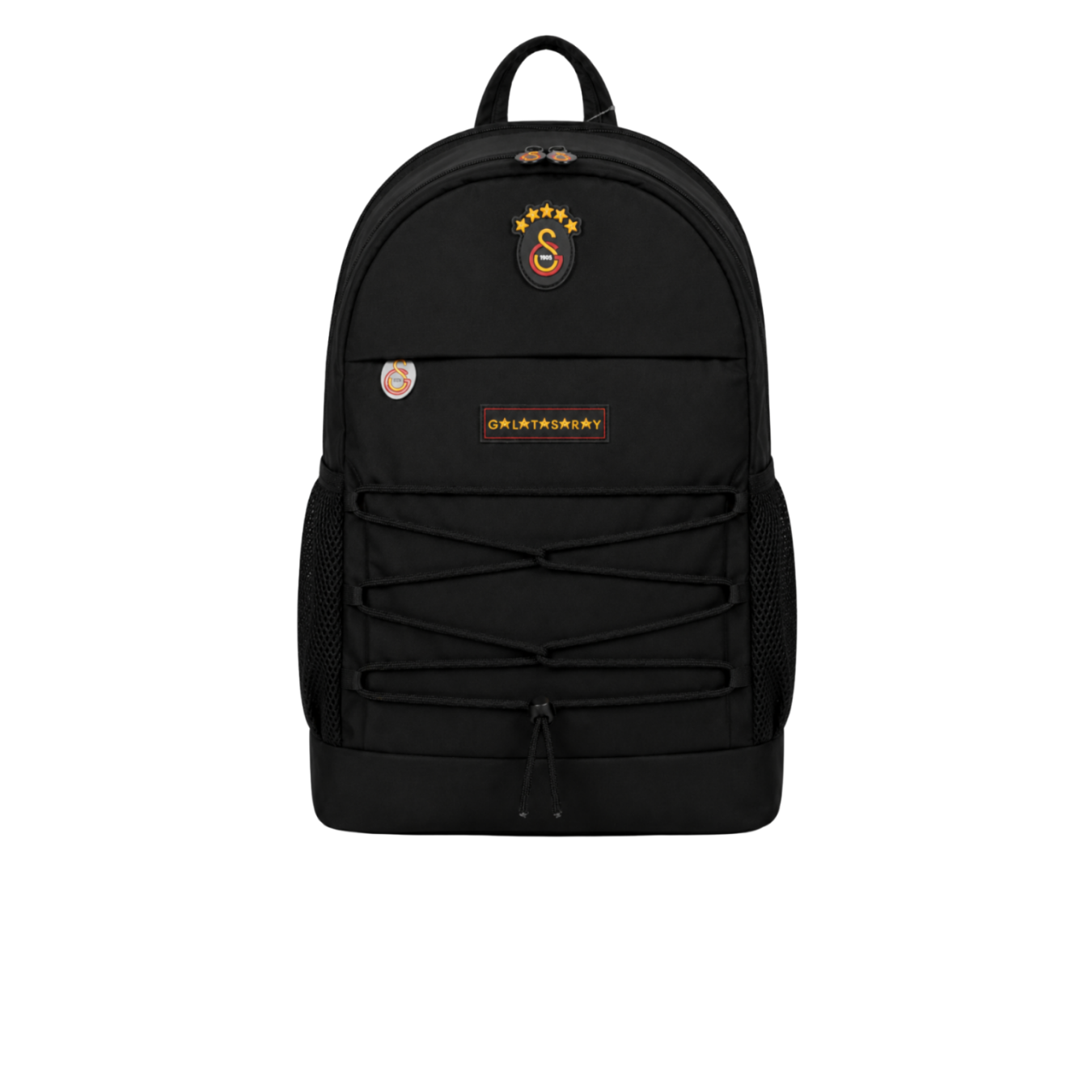 Galatasaray Lisanslı 3 Bölmeli Siyah İpli Sırt Çantası - Laptop Bölmeli Su İtici Kumaş