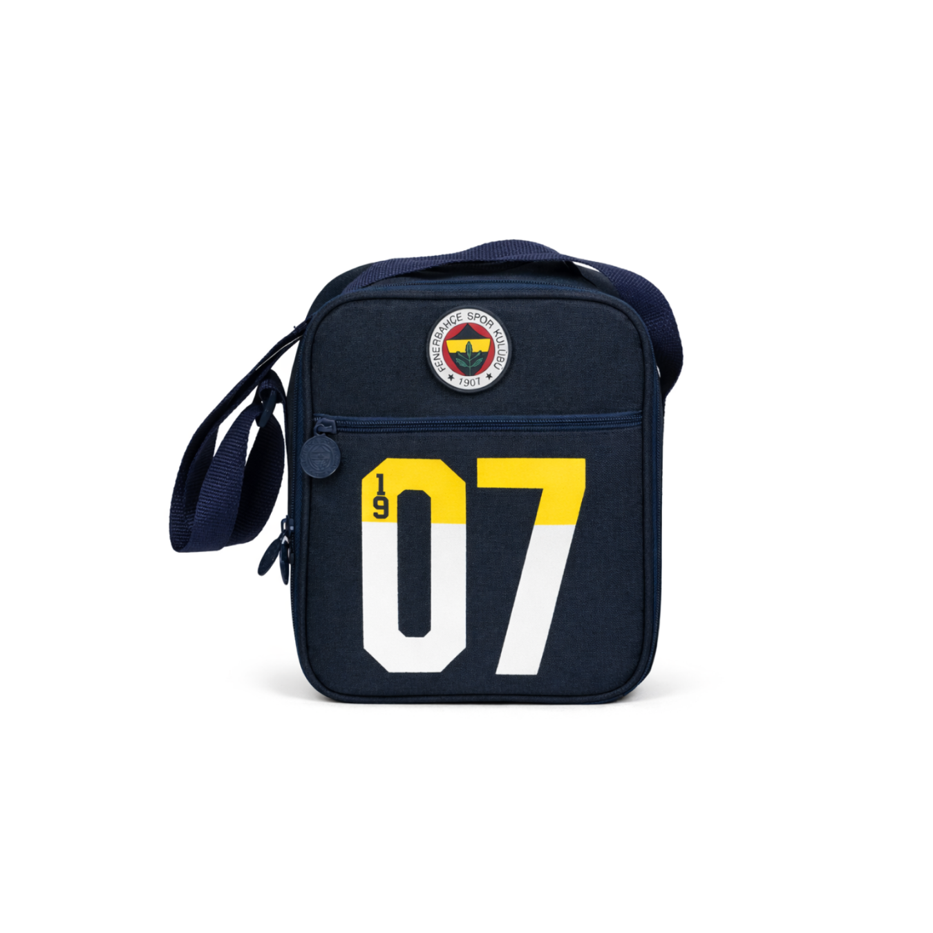 Fenerbahçe Lisanslı 1907 Baskı Detaylı Lacivert - Çift Bölmeli Su İtici Kumaşlı Beslenme Çantası