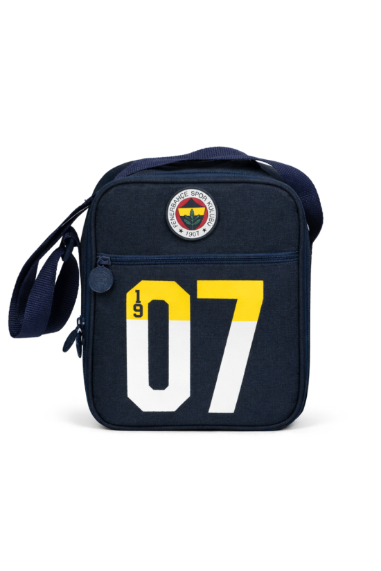 Fenerbahçe Lisanslı 1907 Baskı Detaylı Lacivert - Çift Bölmeli Su İtici Kumaşlı Beslenme Çantası