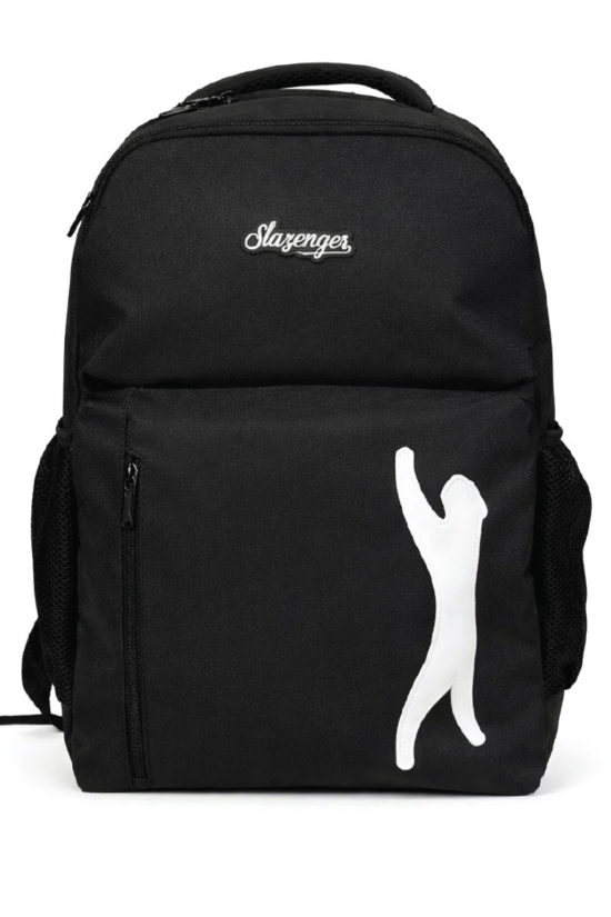 Slazenger Lisanslı Logolu Sırt Çantası - Siyah 3 Bölmeli Sırt Çantası