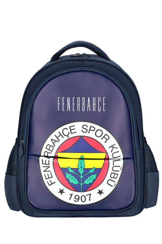 Fenerbahçe Lisanslı Logo Baskılı Okul Çantası - Lacivert 3 Bölmeli Sırt Çantası