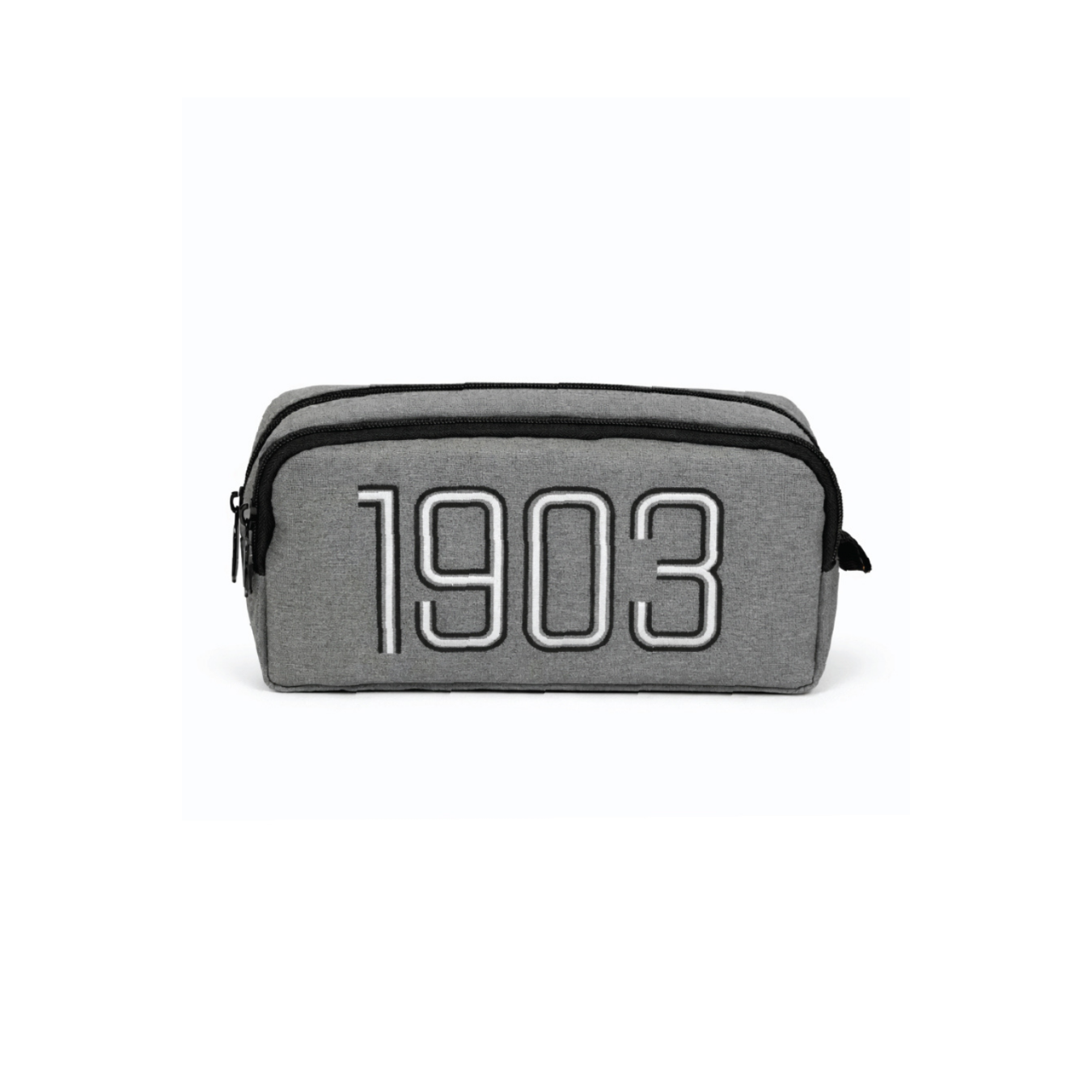 Beşiktaş Lisanslı 1903 Nakışlı Gri Kalem Çantası - Çift Bölmeli Taraftar Kalemliği