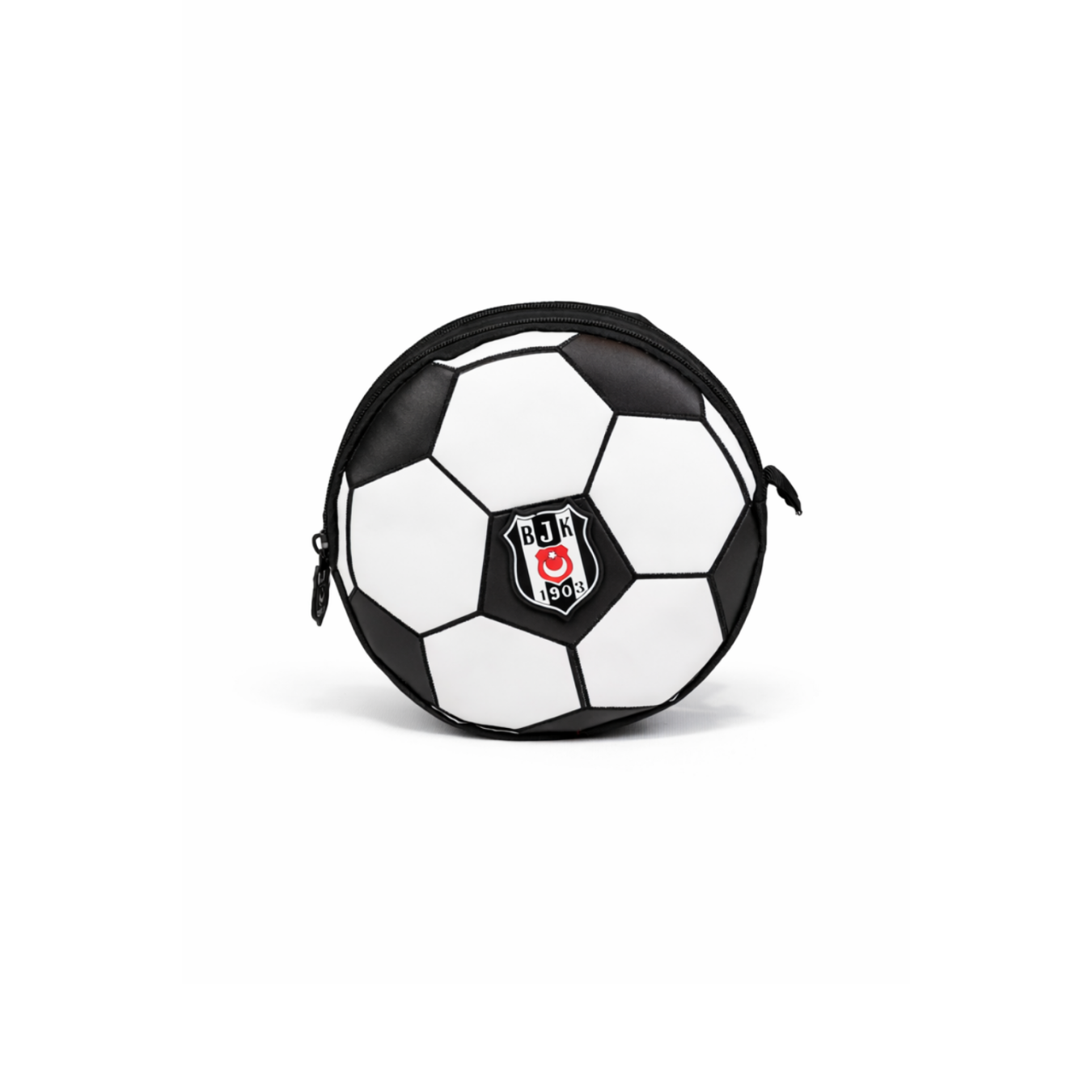 Beşiktaş Lisanslı 3D Futbol Topu Tasarımlı Kalemlik - Suni Deri Detaylı Astar Destekli Kalem Çantası