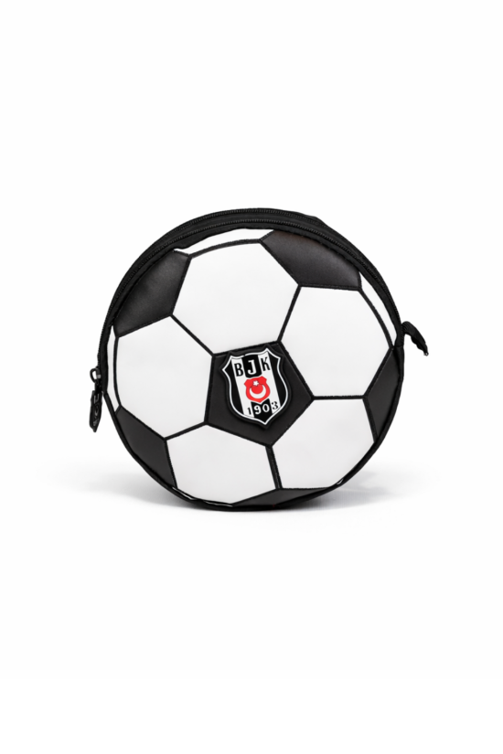 Beşiktaş Lisanslı 3D Futbol Topu Tasarımlı Kalemlik - Suni Deri Detaylı Astar Destekli Kalem Çantası