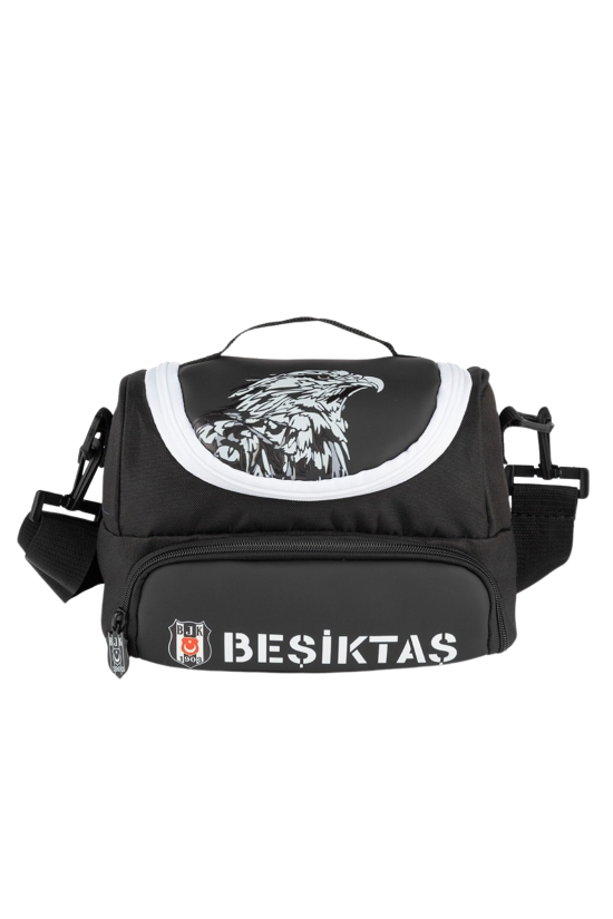 Beşiktaş Lisanslı Kartal baskılı Siyah Orijinal Beslenme çantası