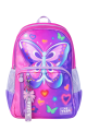 ME TEAM Kelebek Desenli Okul Çantası - Çift Bölmeli Su İtici Dijital Baskılı Okul Çantası