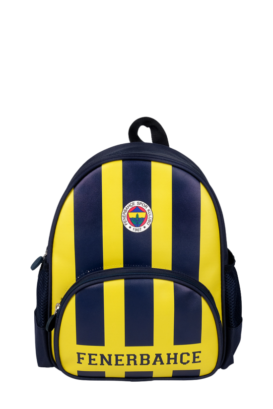 Fenerbahçe Lisanslı Sarı Lacivert Orijinal Suni Deri Anaokulu çantası