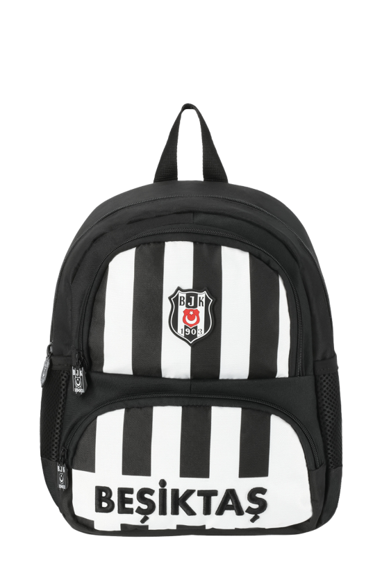 Beşiktaş Lisanslı Logo Detaylı Siyah Beyaz Orijinal Anaokulu çantası
