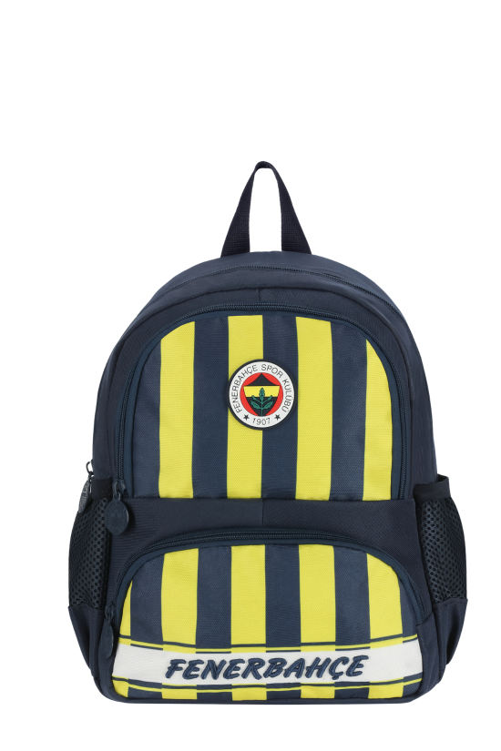 Fenerbahçe Lisanslı Çubuklu Sarı Lacivert Orijinal Anaokulu çantası
