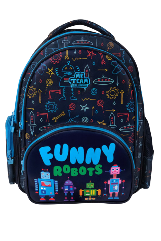Me Team Funny Robots Lacivert Okul çantası