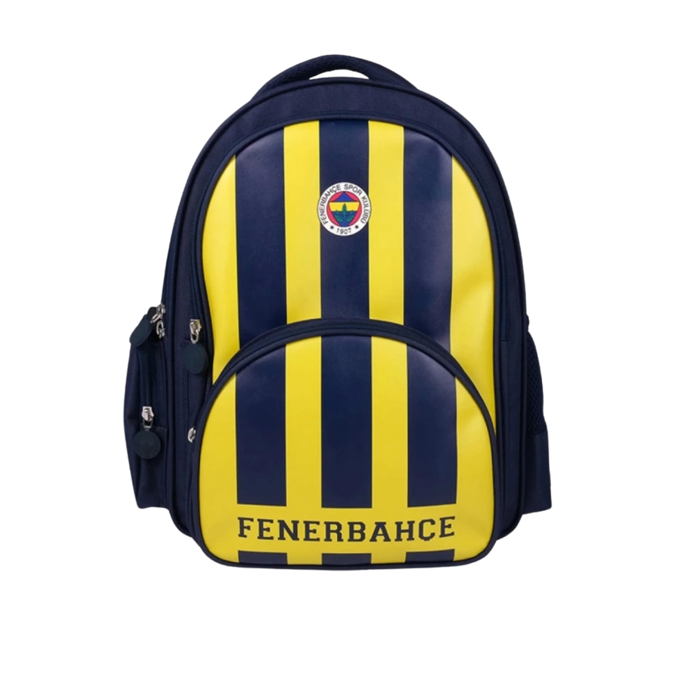 Fenerbahçe Lisanslı Çok Bölmeli Sarı Lacivert Orijinal Suni Deri Okul çantası