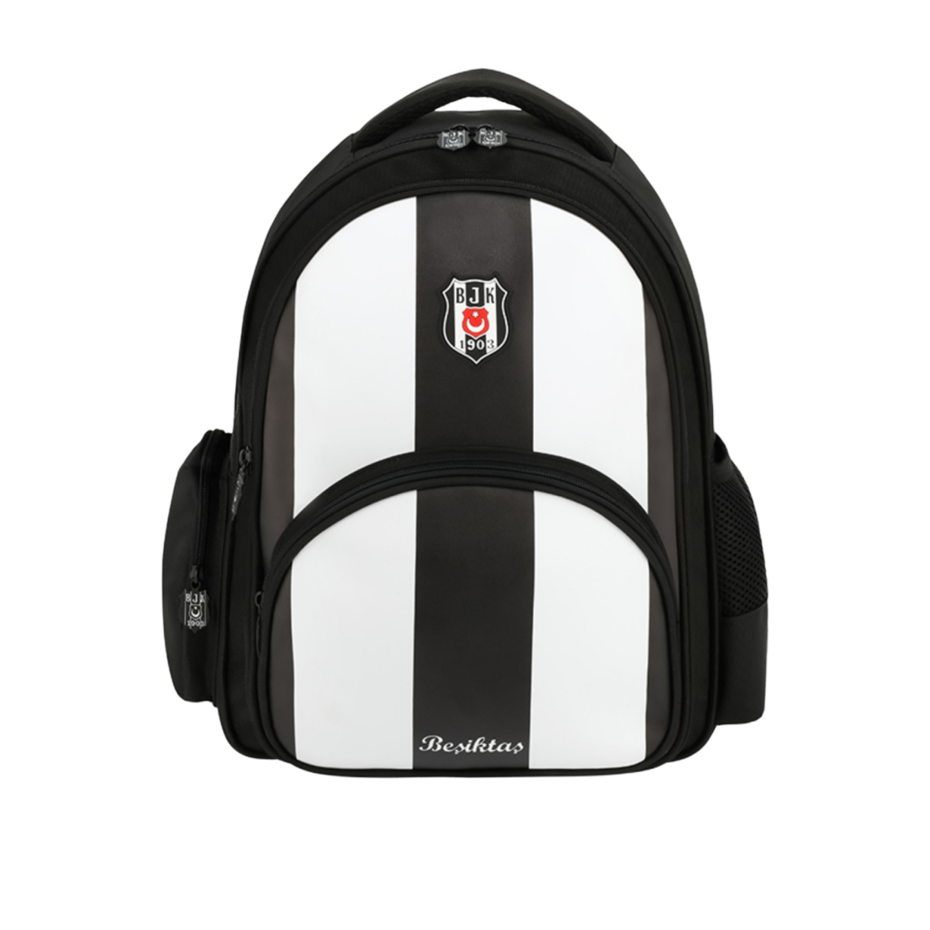 Beşiktaş Lisanslı Siyah Beyaz Orijinal Suni Deri Okul çantası