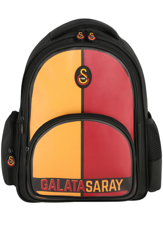 Galatasaray Lisanslı Parçalı Sarı kırmızı Orijinal Suni Deri Okul çantası