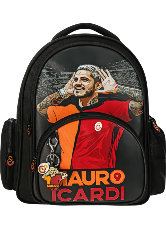 Galatasaray Lisanslı Mauro İcardi'li Siyah Orijinal Okul çantası