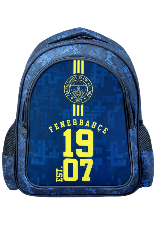 Fenerbahçe Lisanslı 2 Bölmeli EST.1907 Mavi Orijinal Okul çantası