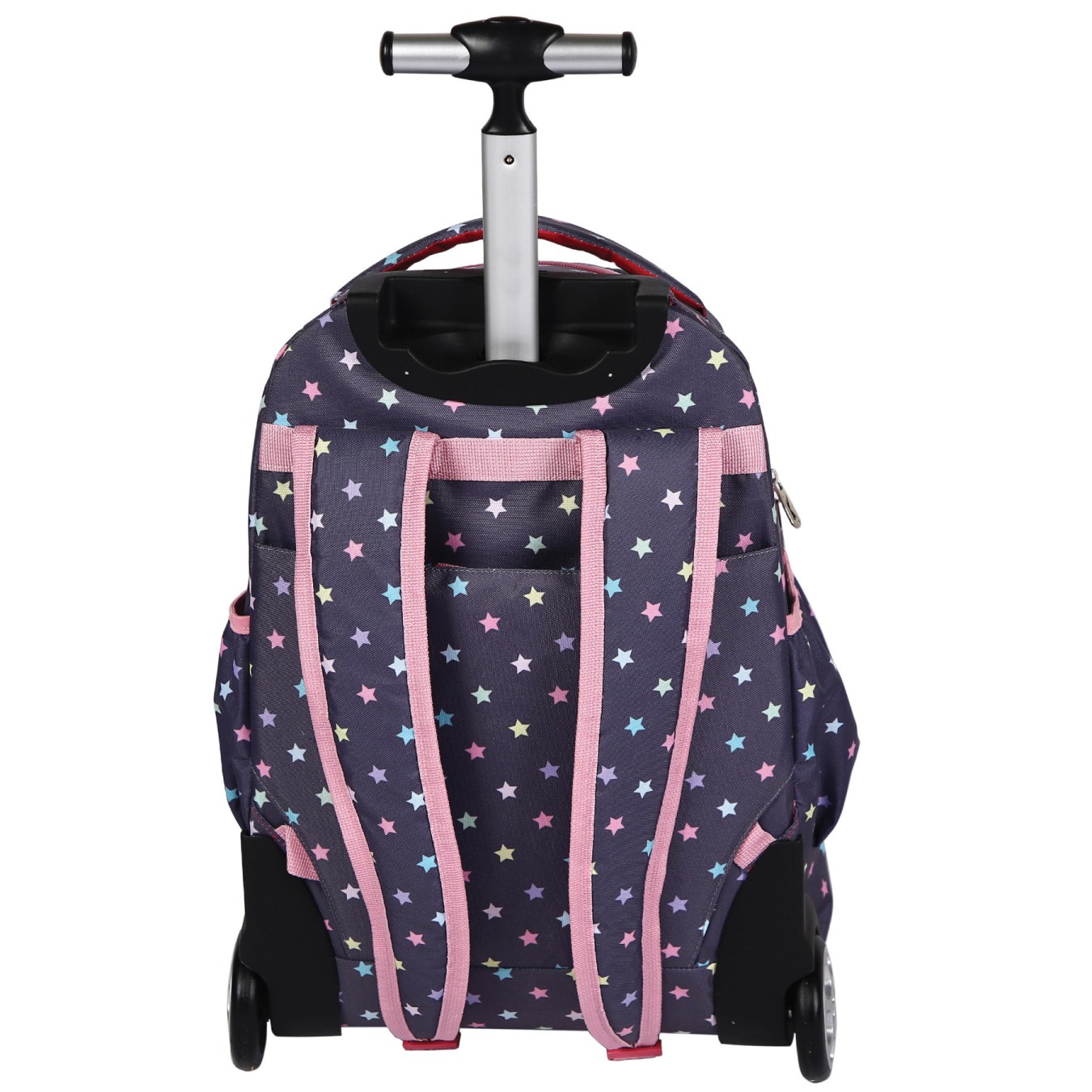 Slazenger Lisanslı yıldız Desenli Mor Orijinal Çekçekli Trolley Sırt çantası