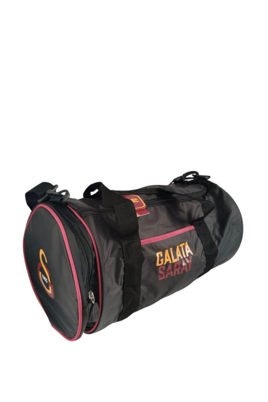 Galatasaray Lisanslı Silindir Siyah Orijinal Spor çantası