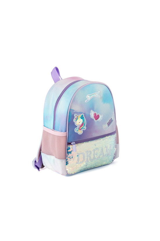 Slazenger Lisanslı Payet Detaylı Pembe Mavi Orijinal Anaokulu çantası