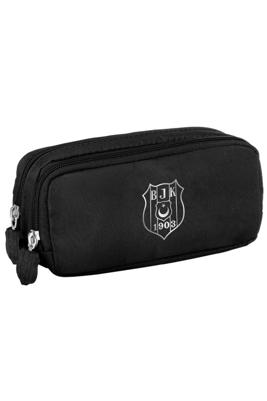 Beşiktaş Lisanslı 2 Bölmeli Logo Detaylı Siyah Kalemlik