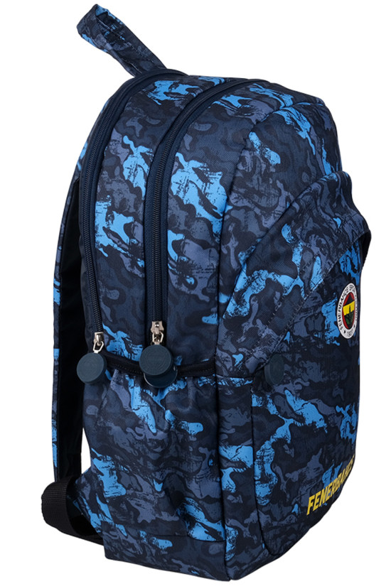 Fenerbahçe Lisanslı Kaligrafik Desenli Lacivert Orijinal Sırt çantası