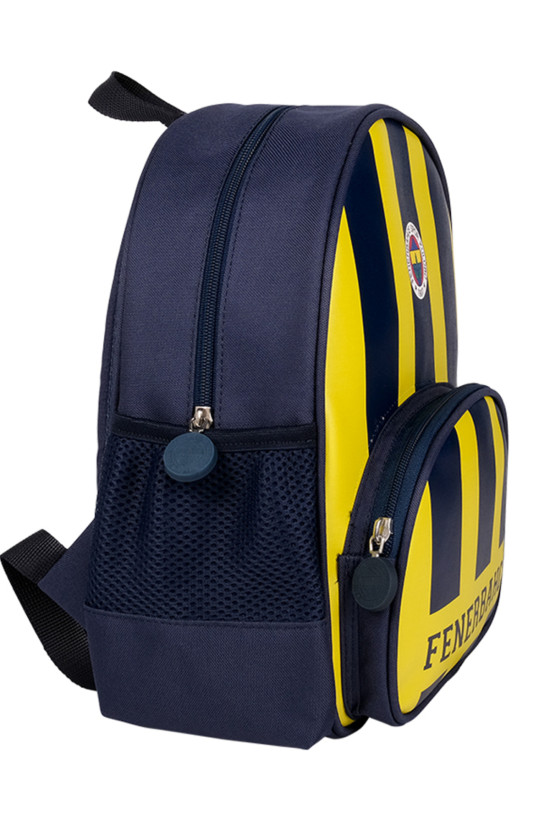 Fenerbahçe Lisanslı Sarı Lacivert Orijinal Suni Deri Anaokulu çantası