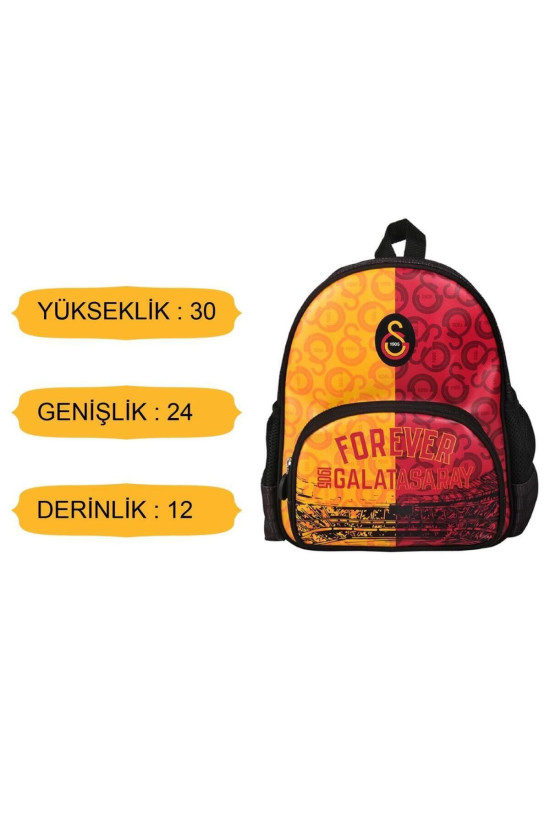 Galatasaray Lisanslı Forever Galatasaray yazılı Orijinal Suni Deri Anaokulu çantası