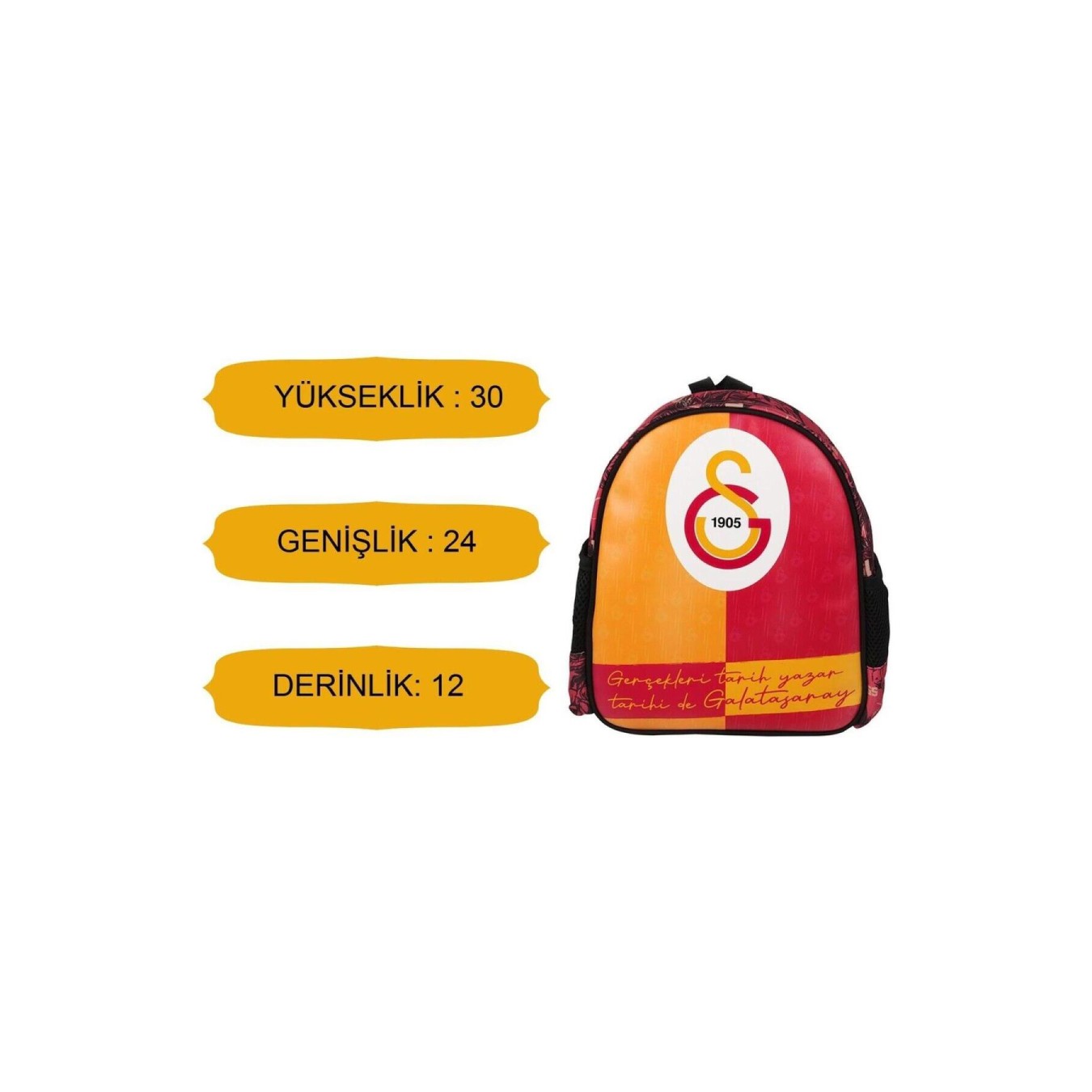 Galatasaray Lisanslı Parçalı Sarı kırmızı Orijinal Anaokulu çantası