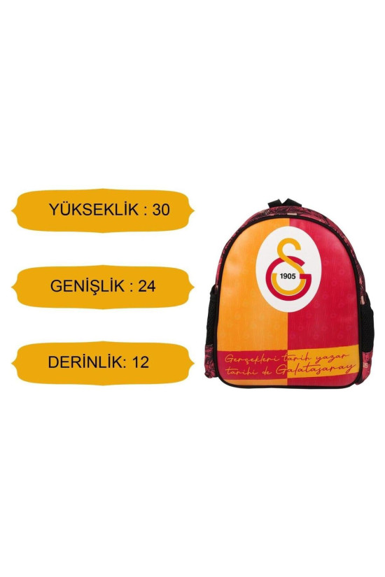Galatasaray Lisanslı Parçalı Sarı kırmızı Orijinal Anaokulu çantası