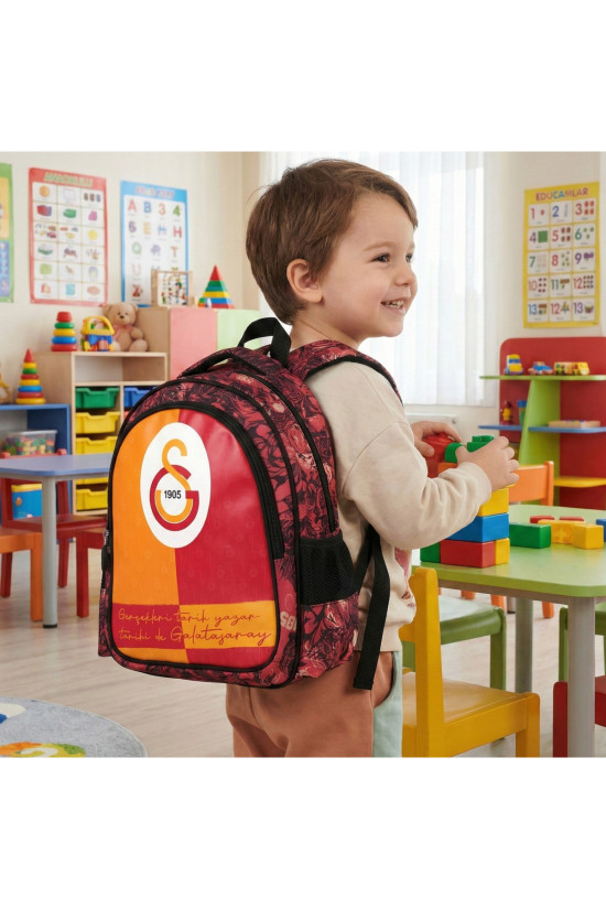 Galatasaray Lisanslı Parçalı Sarı kırmızı Orijinal Anaokulu çantası